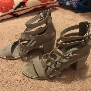 Gray Strappy Heel